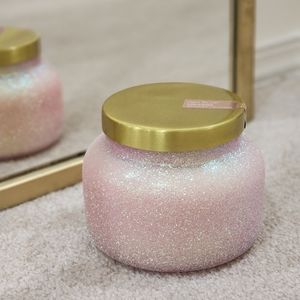 Pink glitter Capri BLUE candel